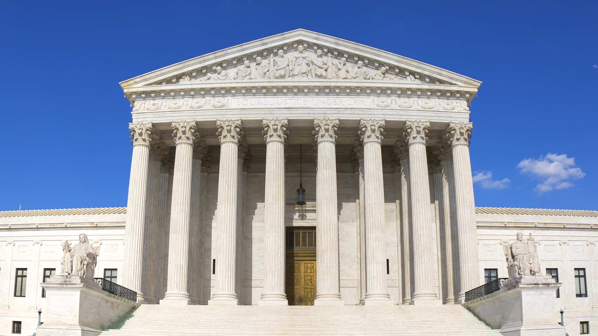 Supreme Courthouse in Washington D.C. America. Fisheye photo.